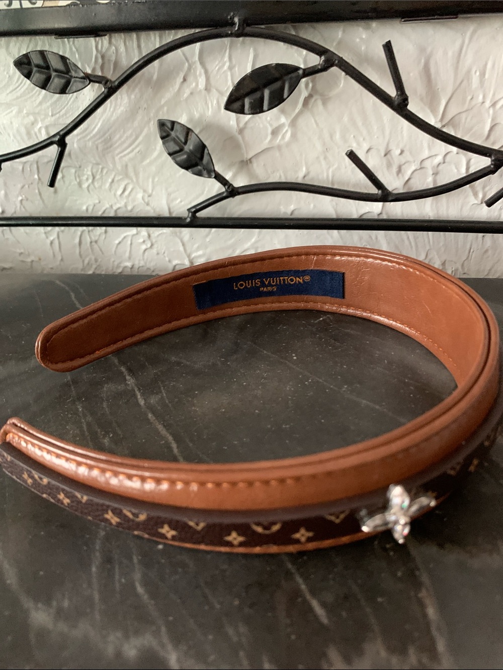 NEW! Upcycled LV Canvas Brown Monogram Headband
